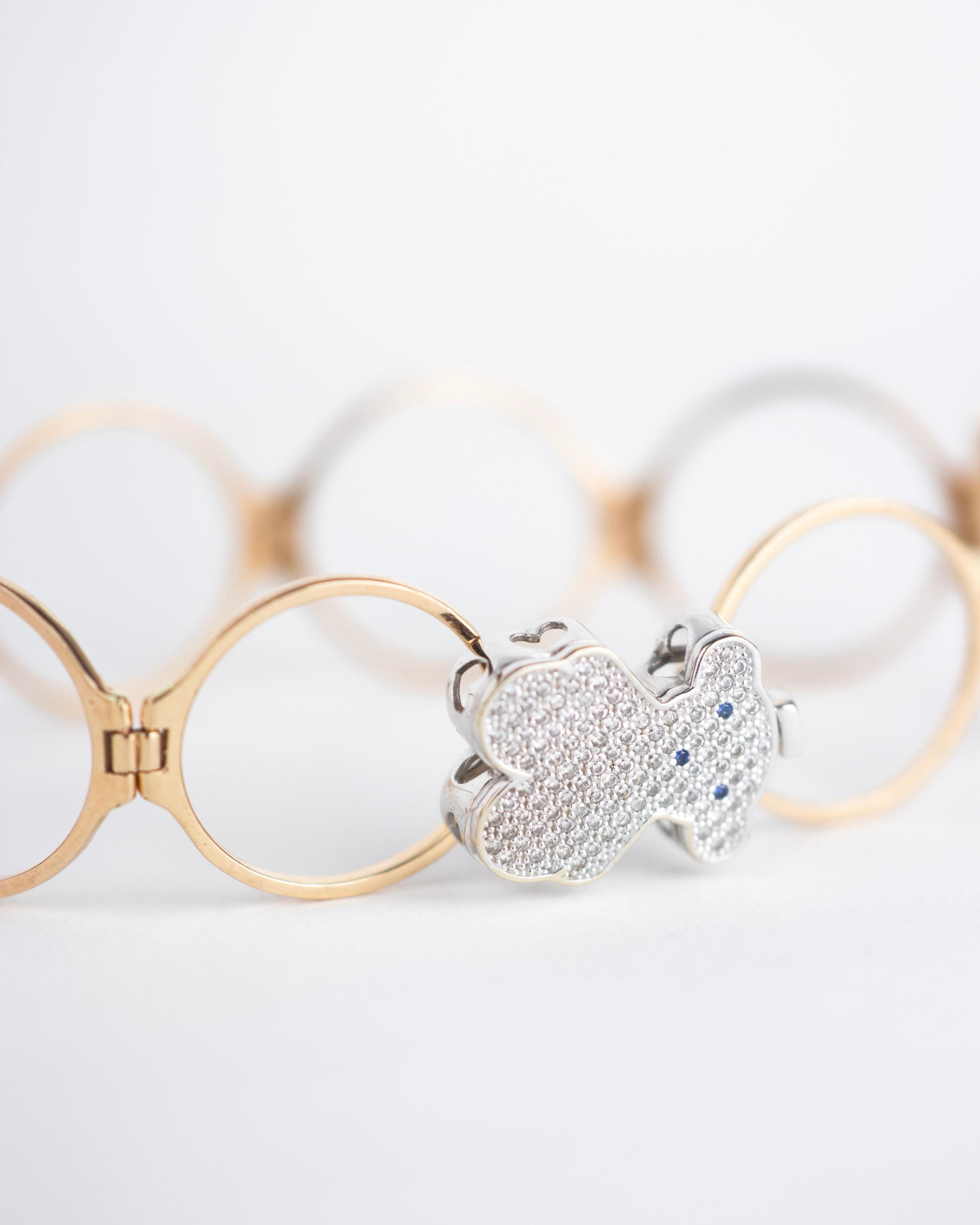 Anillo & pulsera Tous / TALLA 7 / Circones Suizos / Oro Rosa & Oro Blanco 18 K