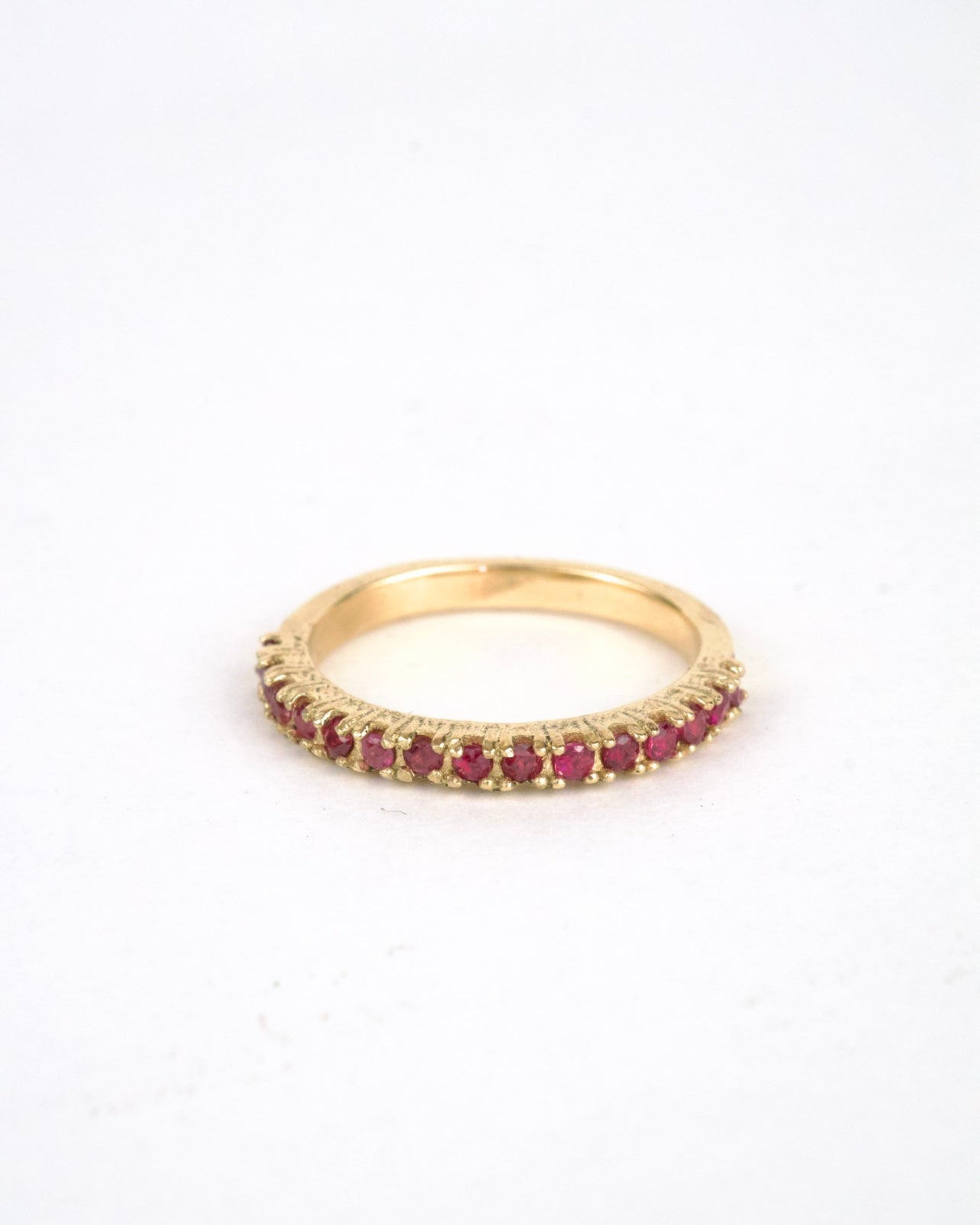 Anillo de rubíes / TALLA 5 / 14 Rubíes / Oro 18 K